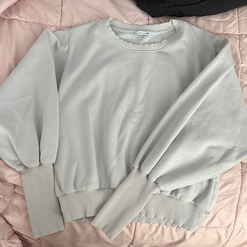 Zara light grey Crew Neck Sweater